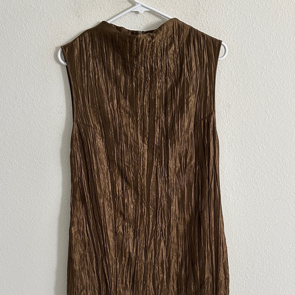 Massimo Dutti Sleeveless Halter Neck MIDI Dress - Picture 2 of 10